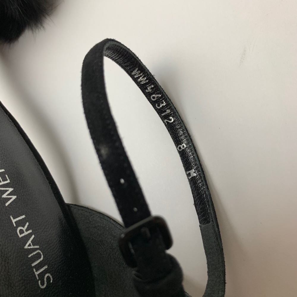 Stuart Weitzman The Jewel Sandal Black Heel - Picture 5 of 8